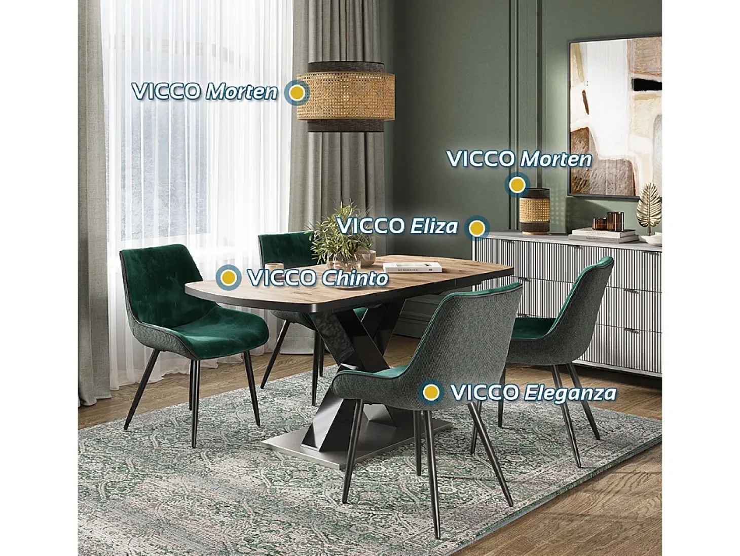 Aparador cinza 150x42x60 eliza