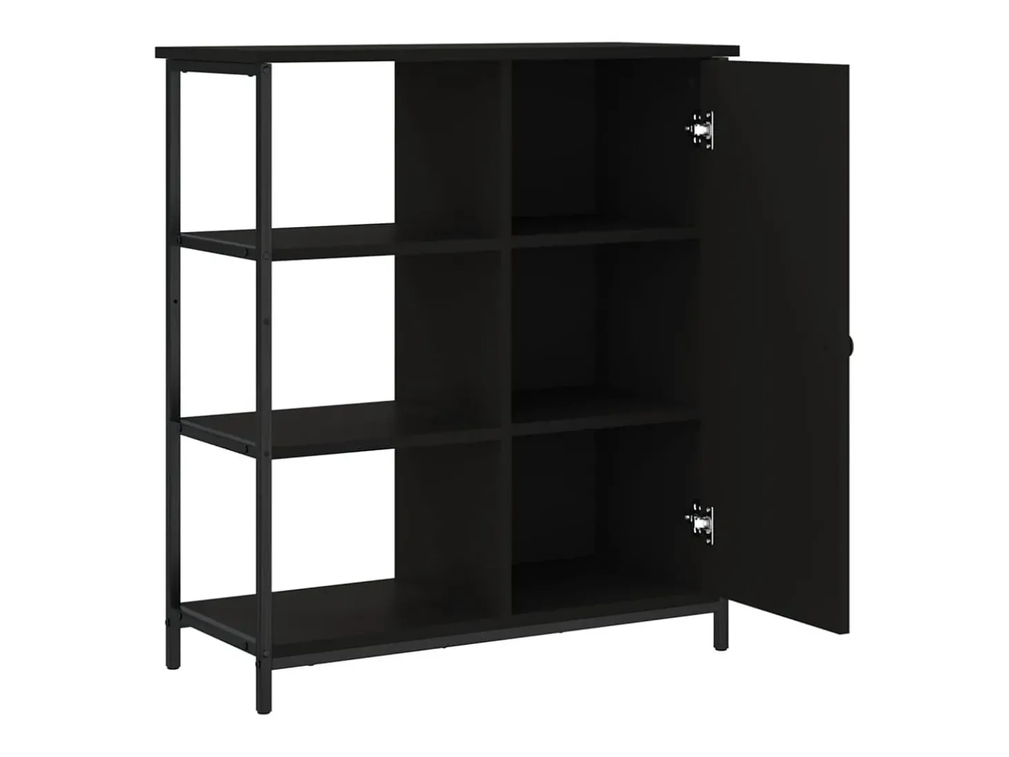 Aparador cômoda armário armário organizador cozinha sala sala 70 x 30 x 80 cm madeira trabalhada preta 02_0036092