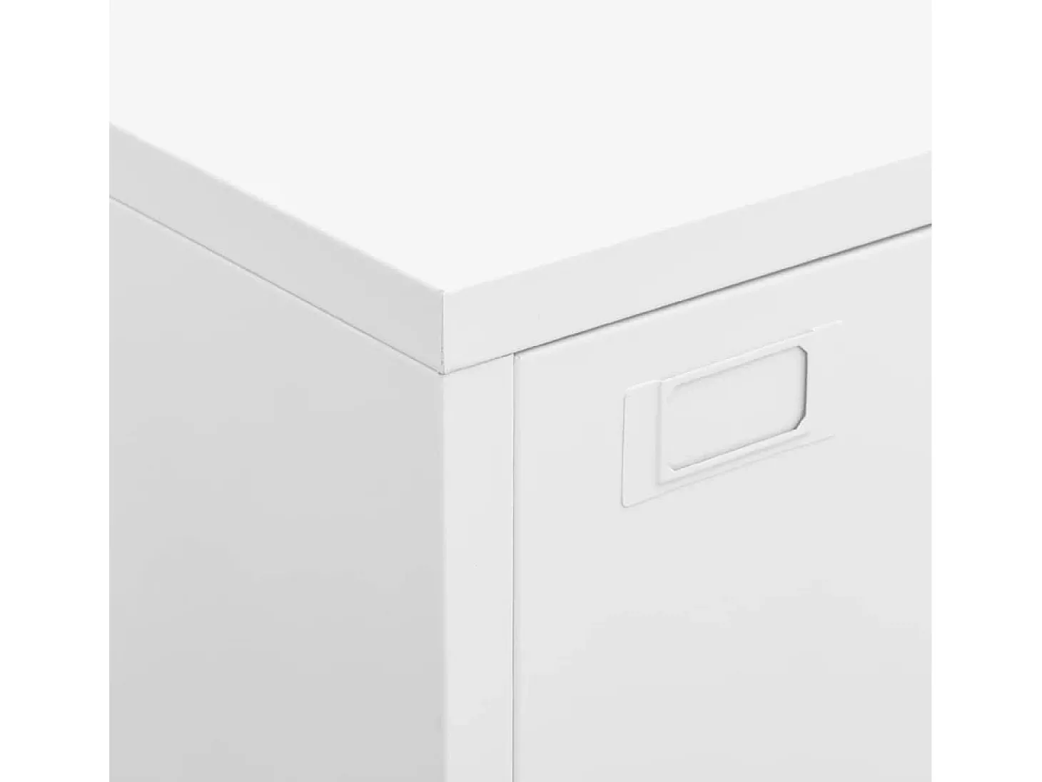 Aparador de arrumação industrial 75x40x115 cm metal branco