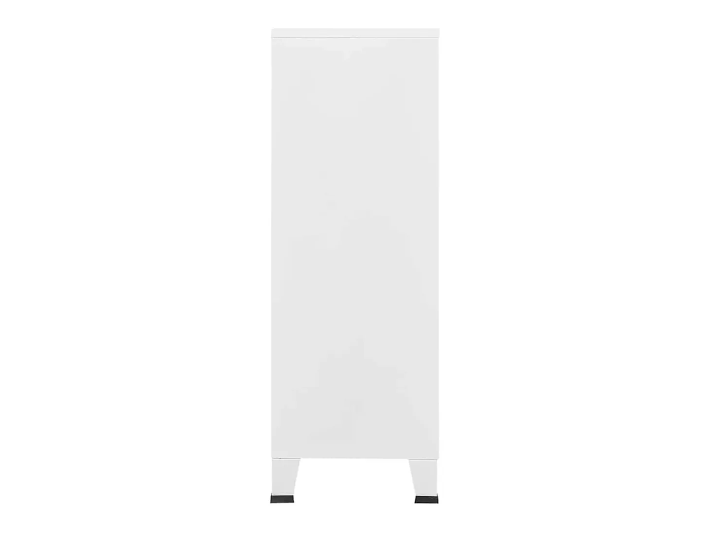 Aparador de arrumação industrial 75x40x115 cm metal branco