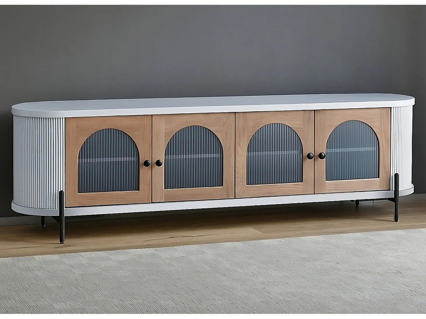 Aparador 200x60x40 cm cinza stilig st382