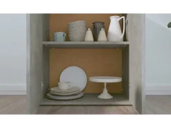 Aparador 60x30x75 cm contraplacado cinzento cimento