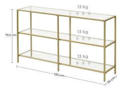 Aparador 130x30x73,3 cm dourado