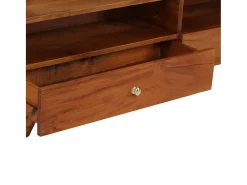 Aparador/rack para TV design prático madeira maciça reciclada 140 cm 2502158