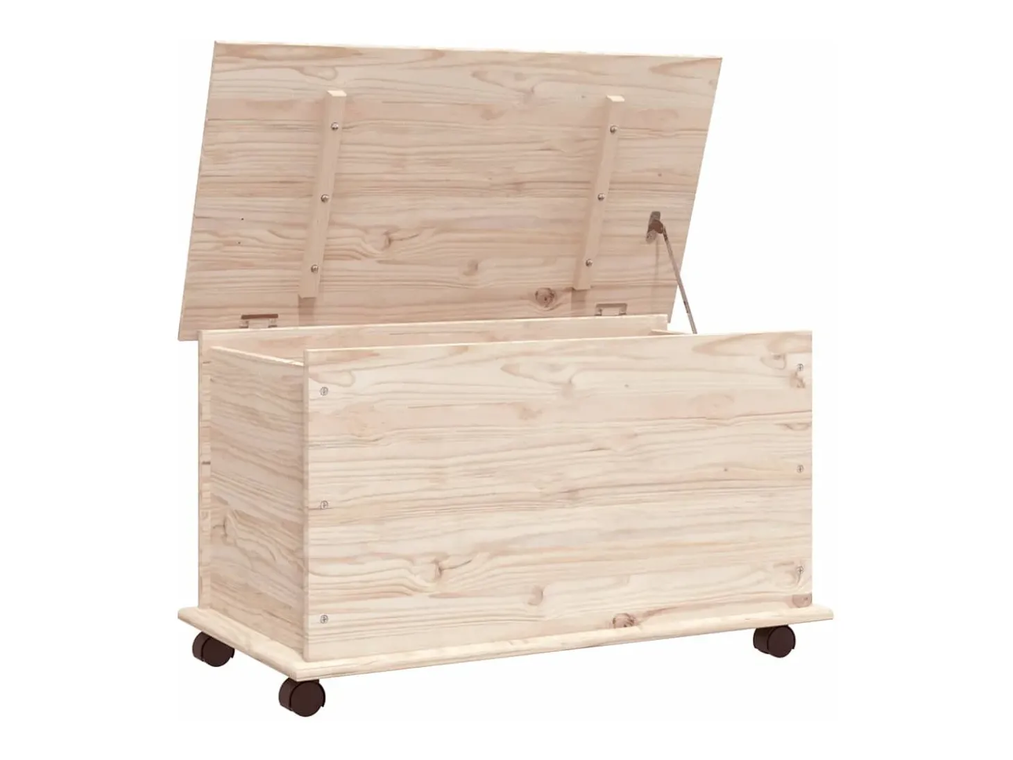 Arca de arrumação c/ rodas ALTA 73x39,5x44 cm pinho maciço PT406088