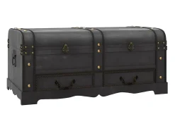 Arca de arrumação grande madeira preto