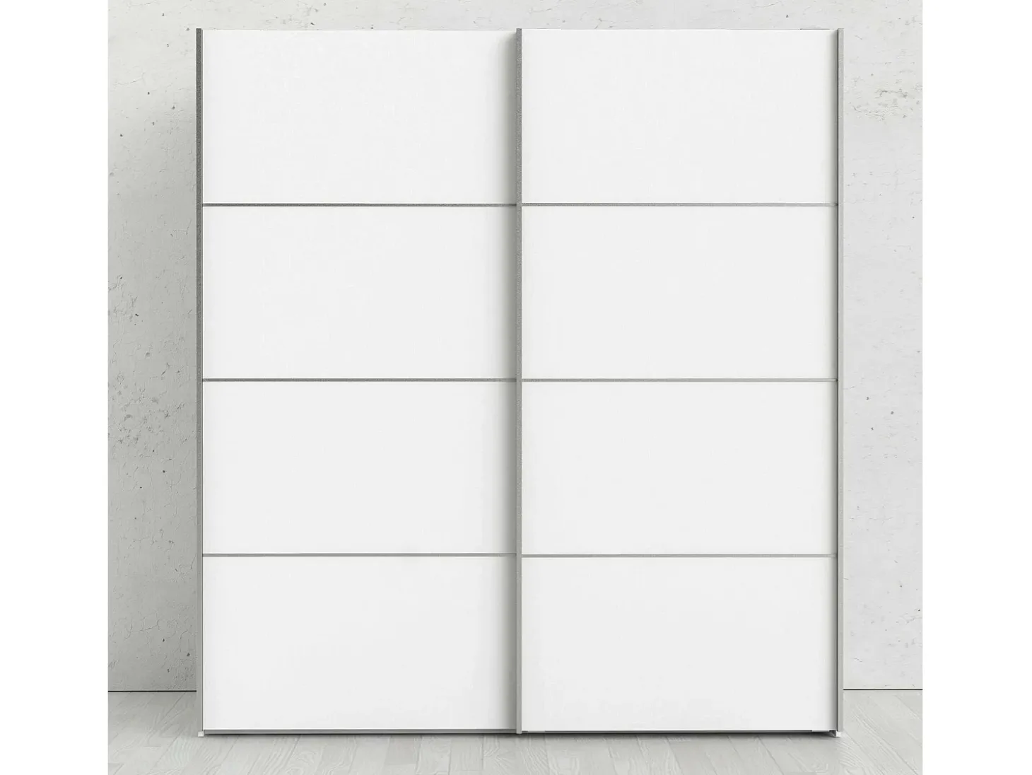 Armário Accadia de 2 portas, mobiliário de quarto, roupeiro, roupeiro, 182x64 h202 cm, branco