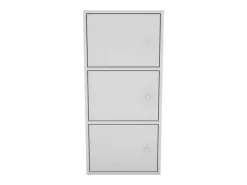 Armário auxiliar de sala Plea com 3 portas, branco, 42 x 92 x 29 cm