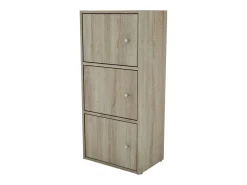 Armário auxiliar Plea com 3 portas, carvalho Sonoma, 42 x 91,5 x 28,6 cm, sala de estar