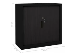 Armário com porta deslizante 90x40x90 cm aço preto