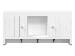 Armário de chaves 40x8,5x20 cm derivados de madeira/aço branco