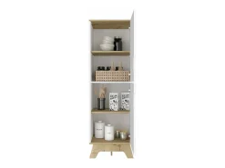 Armário de cozinha alto Pamplona em melamina com 4 prateleiras e 2 portas , 150.62 cm X 44.95 cm X 39.87 cm , Multicolor