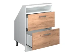 Armário de cozinha para sótão inclinado carvalho goldkraft 60x46x81.6 r-line