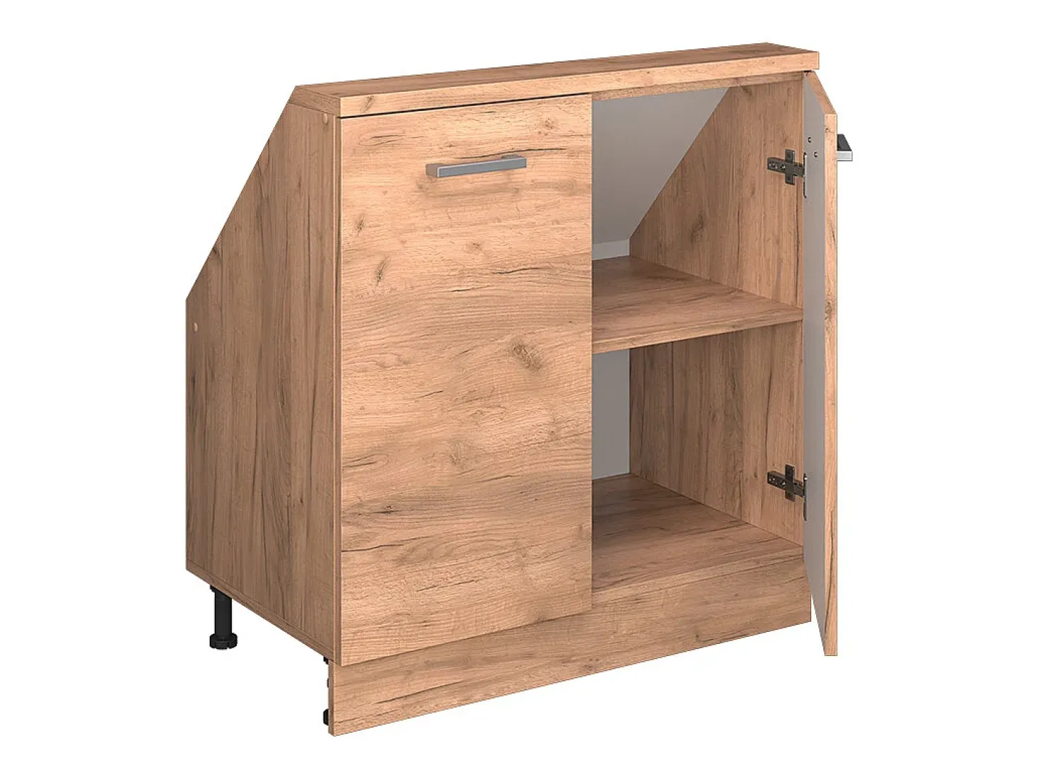 Armário de cozinha para sótão inclinado carvalho goldkraft 80x46x81.6 r-line