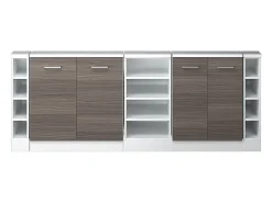 Armário de cozinha para sótão inclinado cinza nobre 210x46x81.6 r-line