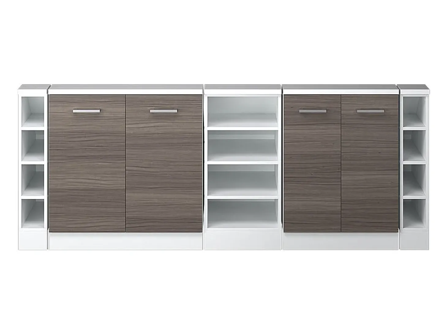 Armário de cozinha para sótão inclinado cinza nobre 210x46x81.6 r-line