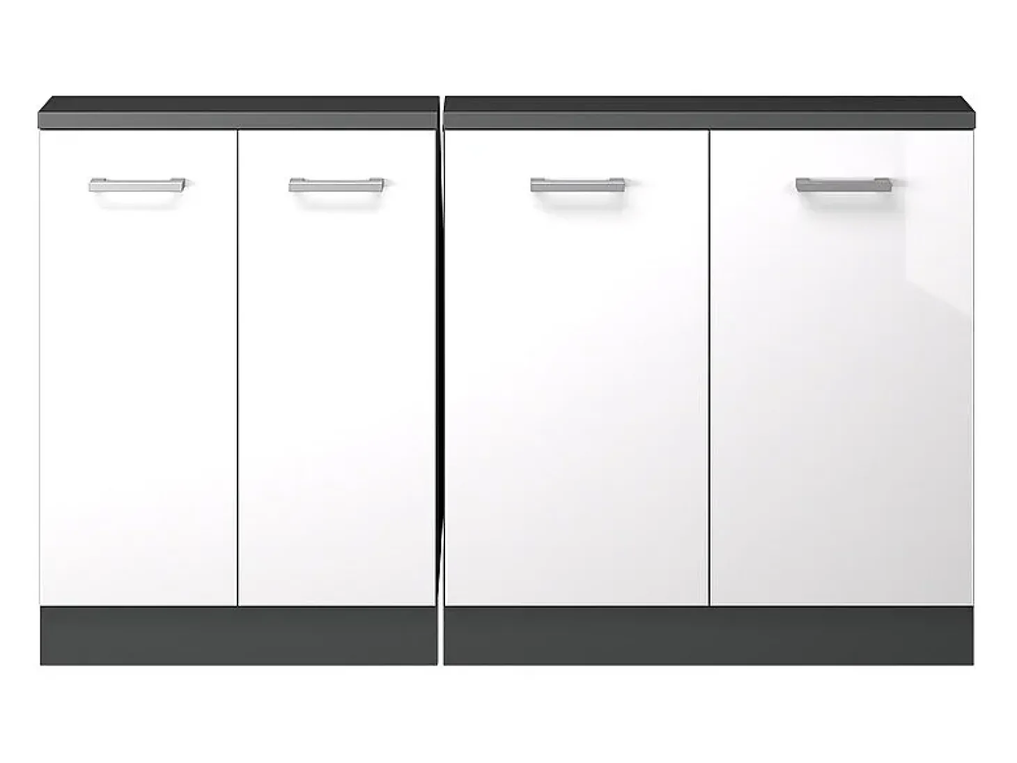 Armário de cozinha para sótão inclinado branco alto brilho 140x46x81.6 r-line
