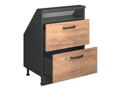 Armário de cozinha para sótão inclinado carvalho goldkraft 60x46x81.6 r-line