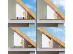 Armário de cozinha para sótão inclinado antracite 40x46x81.6 r-line