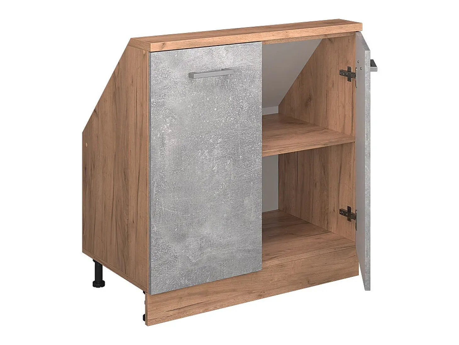 Armário de cozinha para sótão inclinado betão 80x46x81.6 r-line