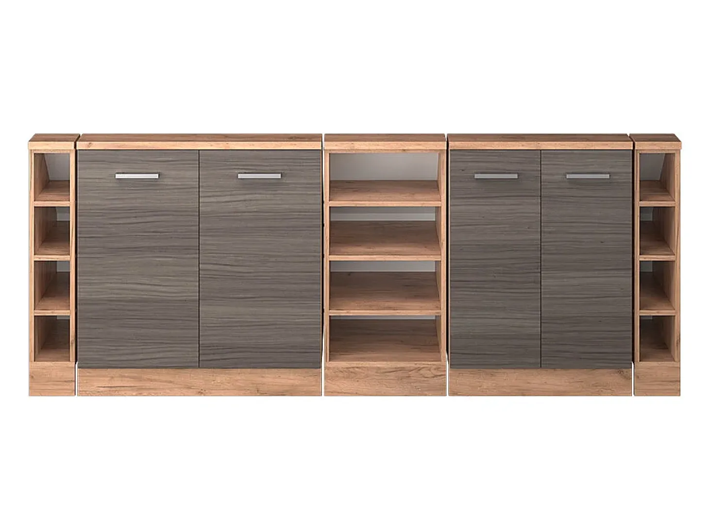 Armário de cozinha para sótão inclinado cinza nobre 210x46x81.6 r-line