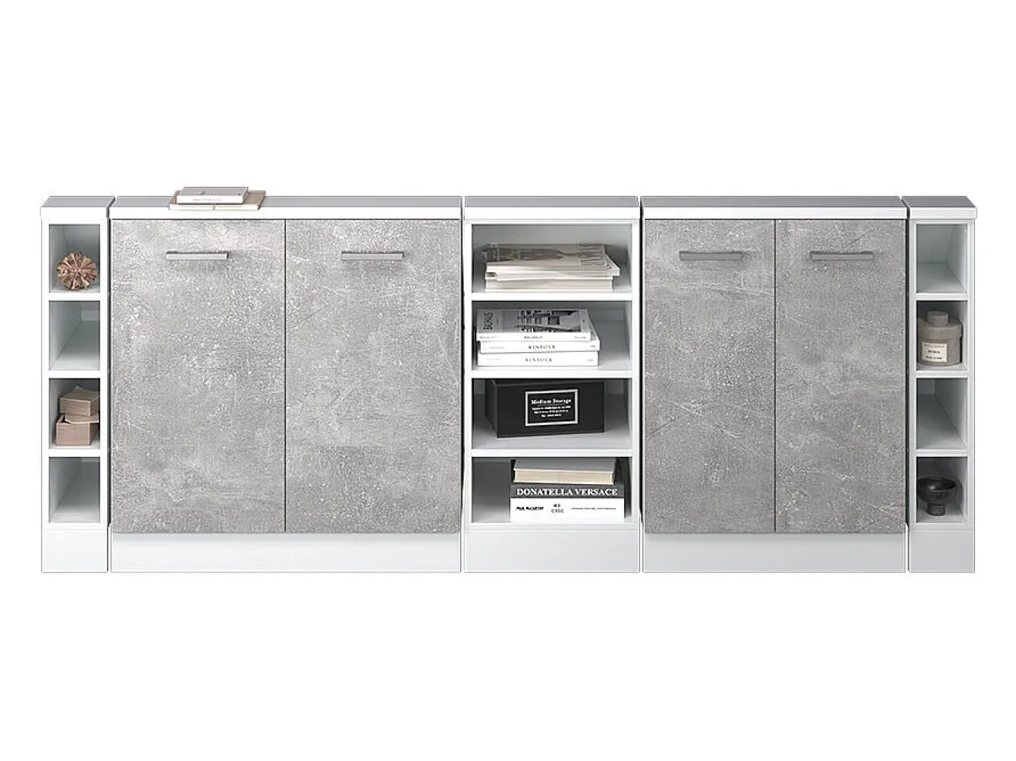 Armário de cozinha para sótão inclinado betão 210x46x81.6 r-line