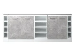 Armário de cozinha para sótão inclinado betão 210x46x81.6 r-line