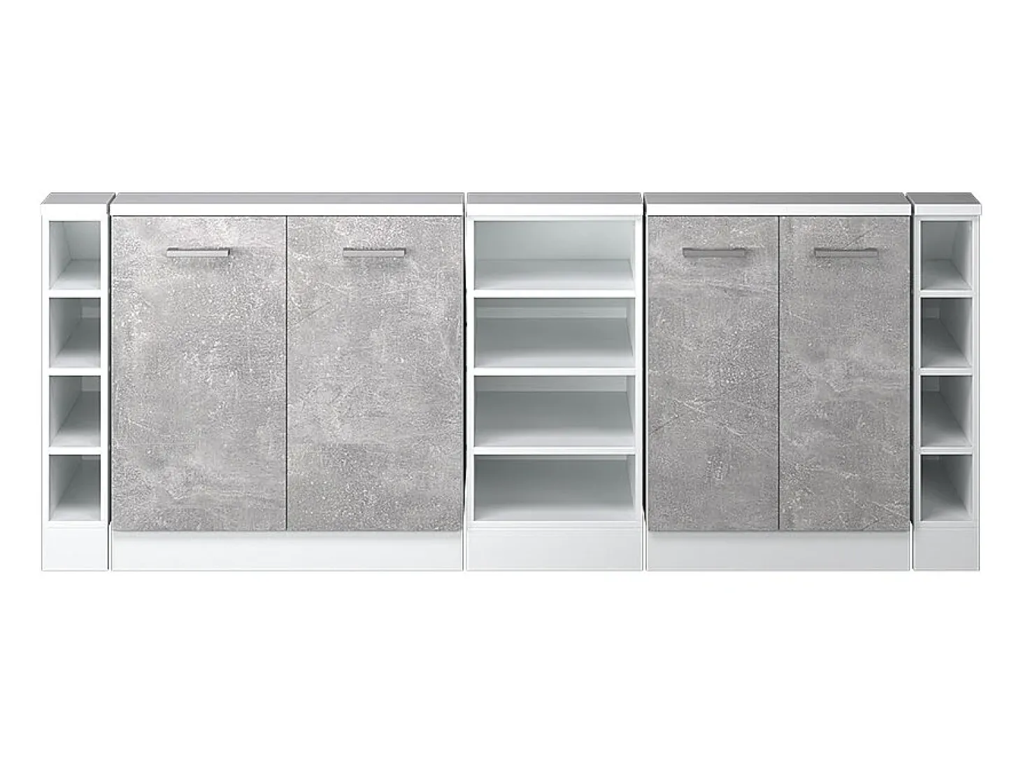 Armário de cozinha para sótão inclinado betão 210x46x81.6 r-line