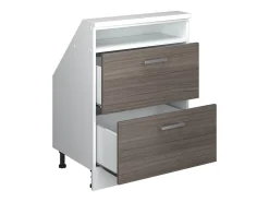 Armário de cozinha para sótão inclinado cinza nobre 60x46x81.6 r-line