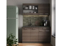 Armário de cozinha para sótão inclinado cinza nobre 80x46x81.6 r-line