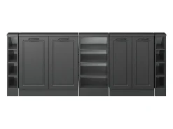 Armário de cozinha para sótão inclinado casa de campo antracite 210x46x81.6 r-line