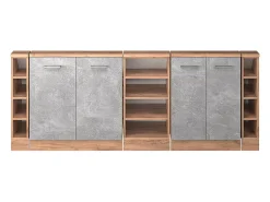 Armário de cozinha para sótão inclinado betão 210x46x81.6 r-line