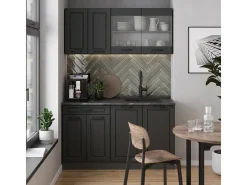 Armário de cozinha para sótão inclinado casa de campo antracite 80x46x81.6 r-line