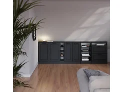 Armário de cozinha para sótão inclinado casa de campo antracite 80x46x81.6 r-line