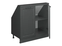 Armário de cozinha para sótão inclinado casa de campo antracite 80x46x81.6 r-line