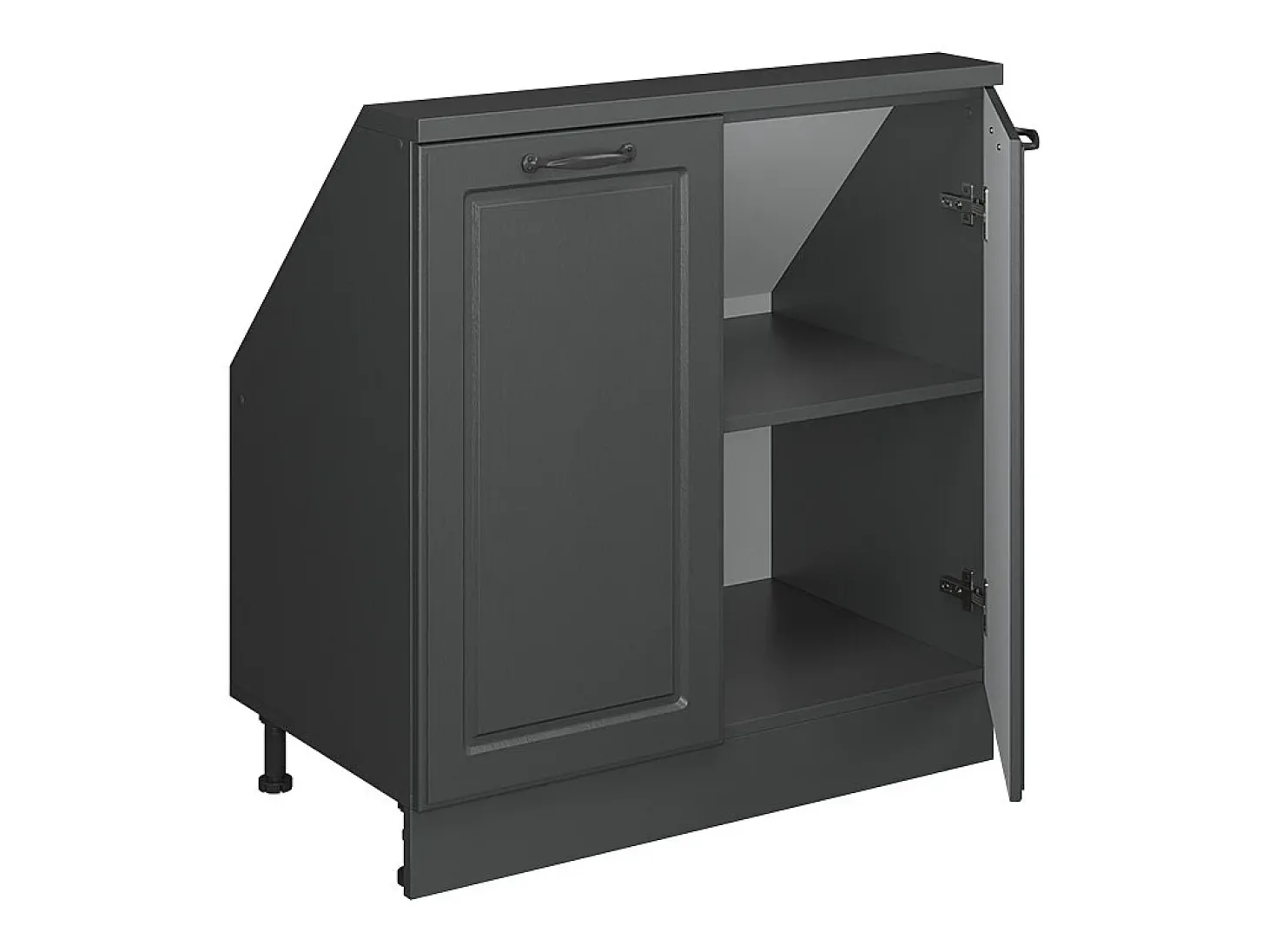 Armário de cozinha para sótão inclinado casa de campo antracite 80x46x81.6 r-line