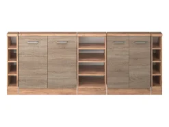 Armário de cozinha para sótão inclinado sonoma 210x46x81.6 r-line