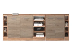 Armário de cozinha para sótão inclinado sonoma 210x46x81.6 r-line