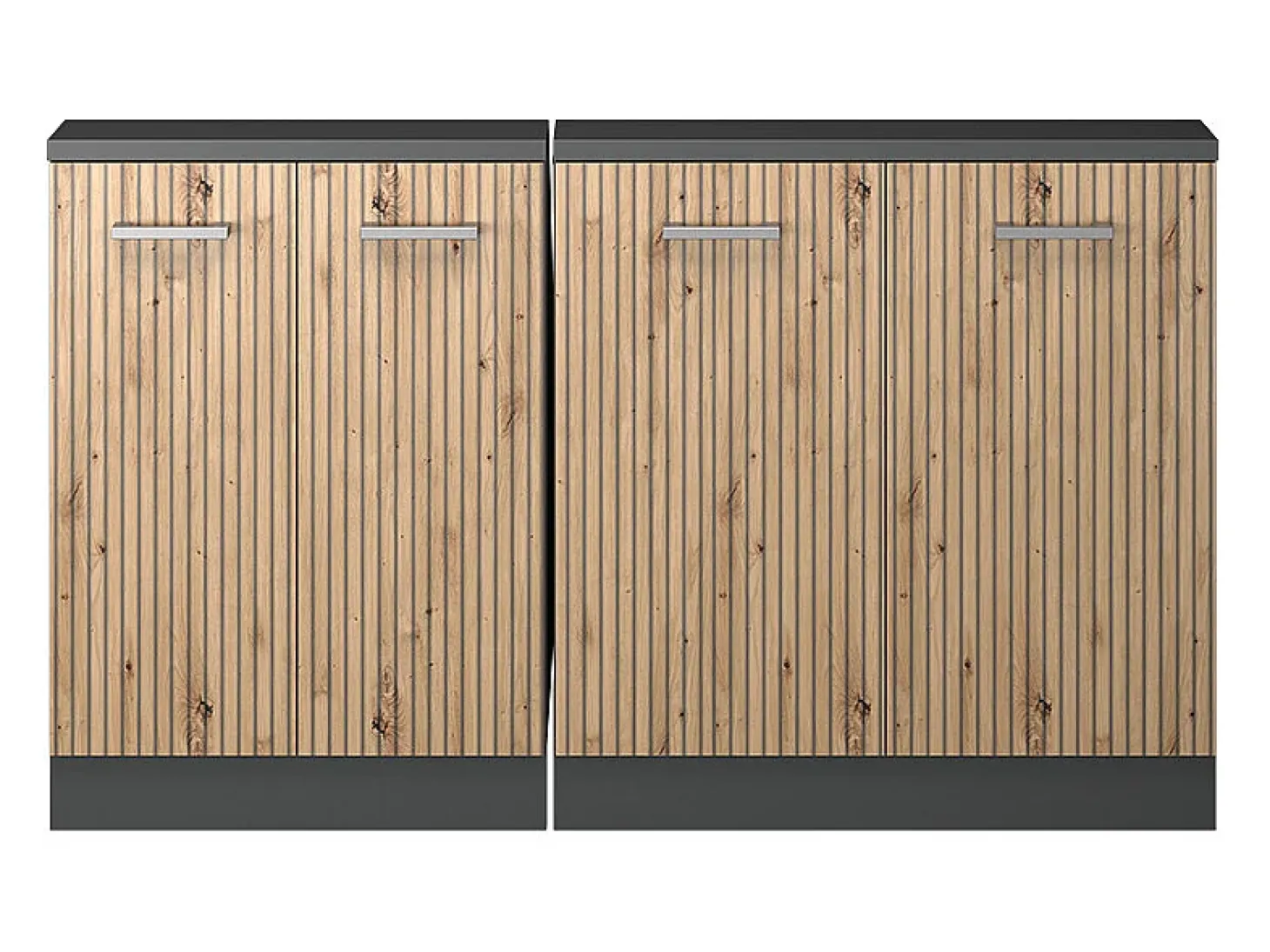 Armário de cozinha para sótão inclinado carvalho artesanal 140x46x81.6 r-line