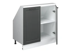 Armário de cozinha para sótão inclinado casa de campo antracite 80x46x81.6 r-line