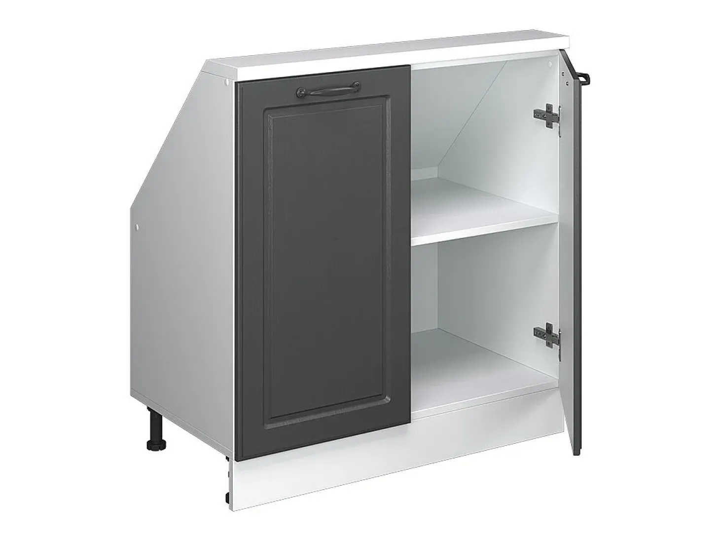 Armário de cozinha para sótão inclinado casa de campo antracite 80x46x81.6 r-line