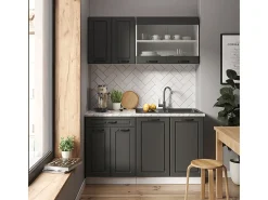 Armário de cozinha para sótão inclinado casa de campo antracite 80x46x81.6 r-line