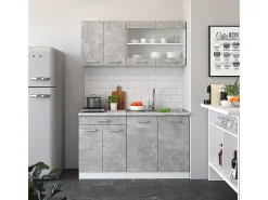 Armário de cozinha para sótão inclinado betão 120x46x81.6 r-line