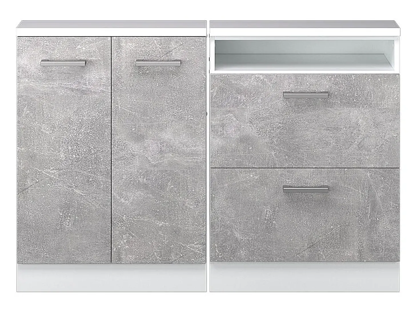 Armário de cozinha para sótão inclinado betão 120x46x81.6 r-line