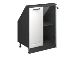 Armário de cozinha para sótão inclinado casa de campo branca 60x46x81.6 r-line