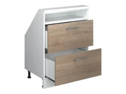 Armário de cozinha para sótão inclinado sonoma 60x46x81.6 r-line