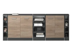 Armário de cozinha para sótão inclinado sonoma 210x46x81.6 r-line