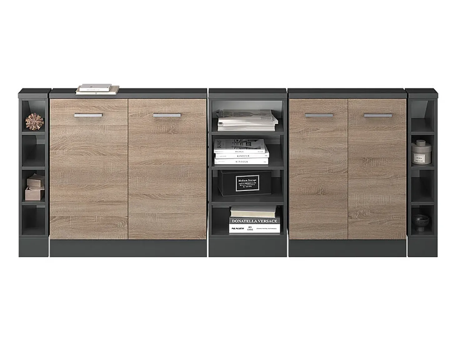 Armário de cozinha para sótão inclinado sonoma 210x46x81.6 r-line