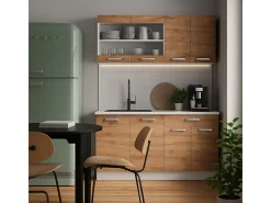 Armário de cozinha para sótão inclinado carvalho goldkraft 80x46x81.6 r-line
