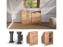 Armário de cozinha para sótão inclinado carvalho goldkraft 60x46x81.6 r-line